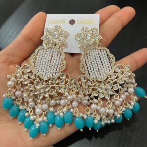 Oversized Earrings Sky Blue