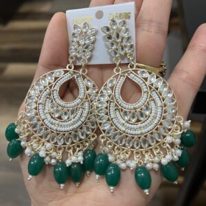 Over Sized Earrings Green